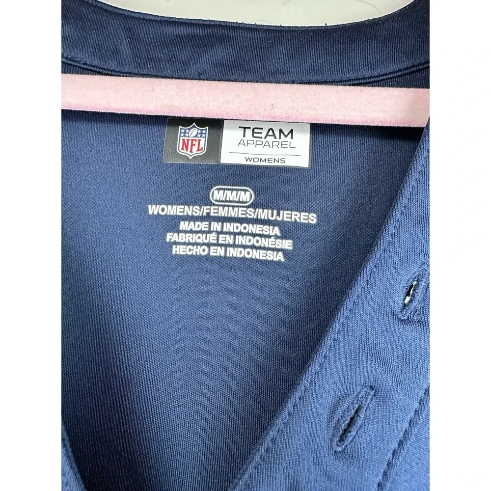 Womens NFL Team Apparel Seattle Seahawks Drawstring V Neck Mesh Jersey Shirt M - Picture 3 of 12